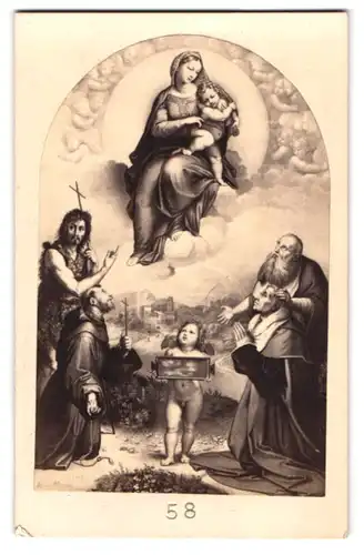 Fotografie Goupil & Cie., Paris, Ba. Montmartre 19, die heilige Madonna nach Raphael