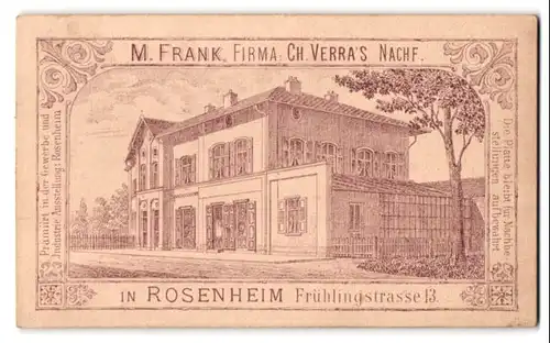 Fotografie M. Frank, Rosenheim, Frühlingstrasse 13, Ansicht Rosenheim, Gebäude des Ateliers