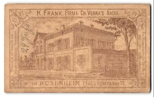 Fotografie M. Frank, Rosenheim, Frühlingstrasse 13, Ansicht Rosenheim, Gebäudeansicht des Ateliers