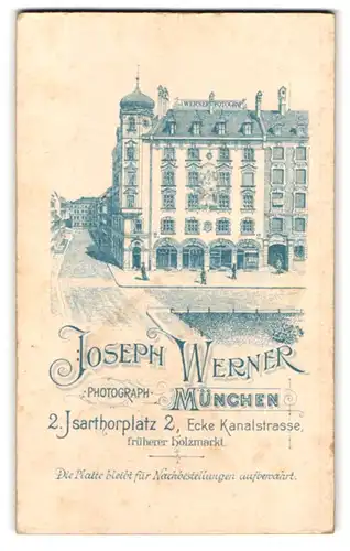 Fotografie Joseph Werner, München, Isarthorplatz 2, Ansicht München, Aussenfasade des Ateliers