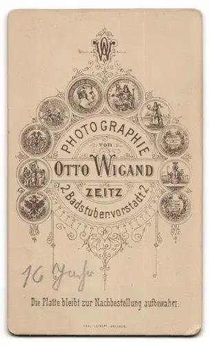 Fotografie Otto Wigand, Zeitz, Badstubenvorstadt 2, Portrait junge Dame im hübschen Kleid