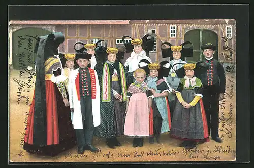 AK Volkstrachten aus Schaumburg-Lippe