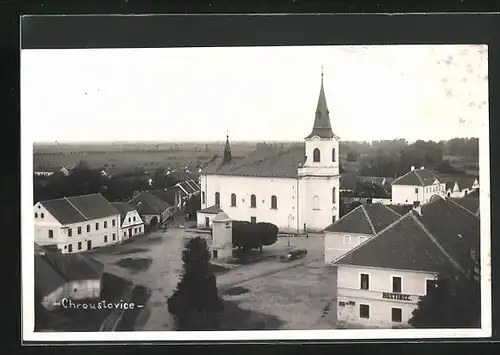 AK Chrustovice, Namesti, Kirche am Markt