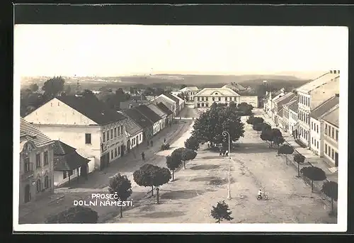 AK Prosec, Dolni namesti, Marktplatz aus der Vogelschau