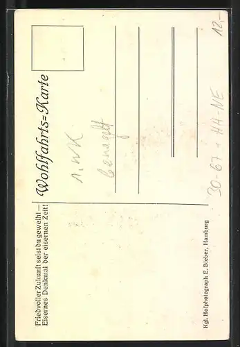 AK Hamburg-Neustadt, Nagelung zugunsten der St. Michaels Kriegshilfe 1915
