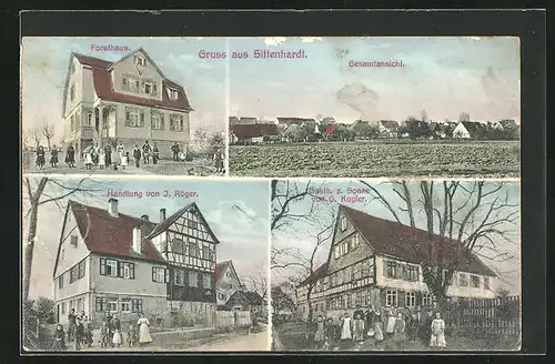 AK Sittenhardt, Gasthaus z. Sonne, Handlung von J. Röger, Frosthaus