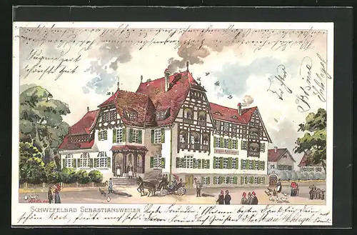 Lithographie Mössingen, Kurhotel Sebastiansweiler