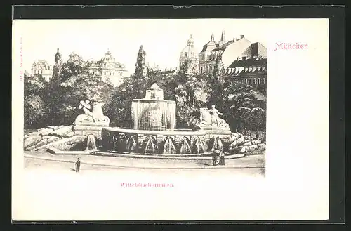 AK München, Wittelsbachbrunnen