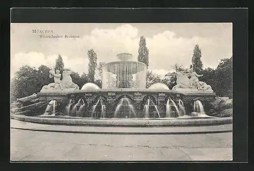 AK München, Wittelsbacher Brunnen