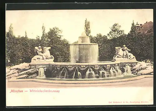 AK München, Wittelsbacherbrunnen