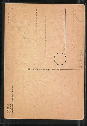 Künstler-AK München, Petersbergl, Nach Orginal von Karl Winkel