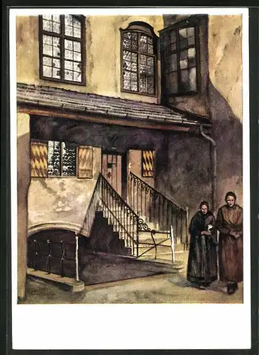 Künstler-AK München, Standesamt am Petersbergerl