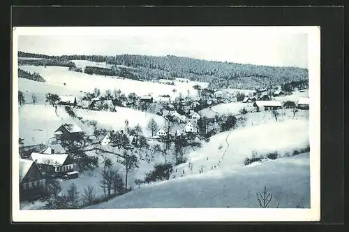 AK Strazkovice, Teilansicht im Schnee