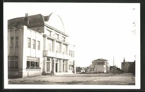 AK Chlumec n. Cidlinou, Ortspartie mit Gebäudeansicht