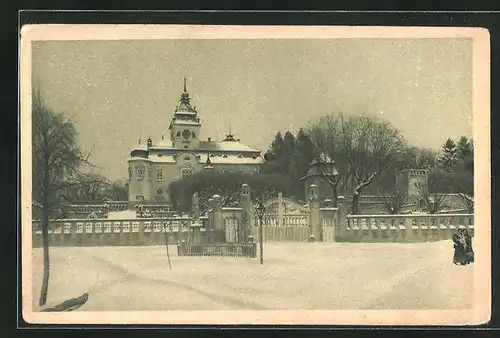 AK Zamek Holovousy, Schloss im Winter