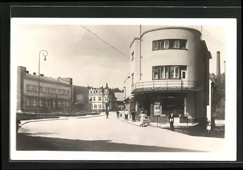 AK Lomnice Nad Popelkou, Strassenpartie im Ort