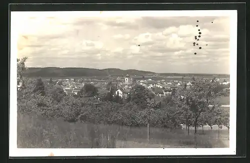 AK Chotzen / Chocen, Panorama der Ortschaft