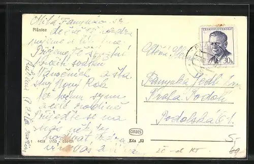 AK Planice, Strassenpartie im Ort