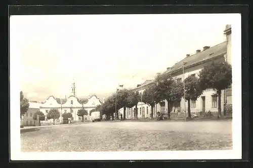 AK Kasperske Hory, Strassenansicht mit Rathaus
