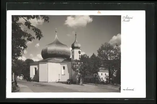 AK Zelezna Ruda, Kapelle mit Zwiebelturm