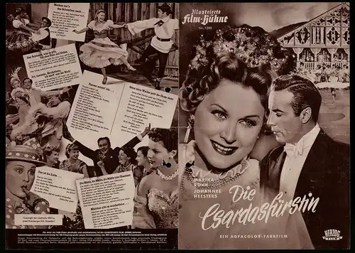 Filmprogramm IFB Nr. 1390, Die Csardafürstin, Marika Rökk, Johannes Heesters, Arno Assmann, Regie: Emmerich Kálmán