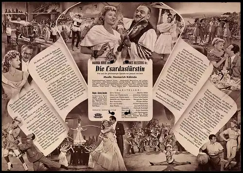 Filmprogramm IFB Nr. 1390, Die Csardafürstin, Marika Rökk, Johannes Heesters, Arno Assmann, Regie: Emmerich Kálmán