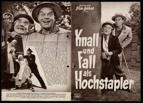 Filmprogramm IFB Nr. 1660, Knall und Fall als Hochstapler, Hans Richter, Rudolf Carls, Regie: Hubert Marischka