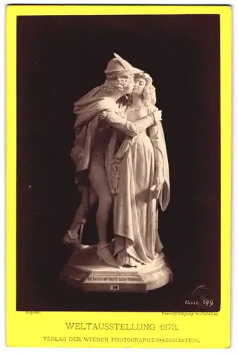 Fotografie Wiener Photog. Association, Wien, Ansicht Wien, Welstausstellung 1873, Statue von Klosz, Trockenstempel