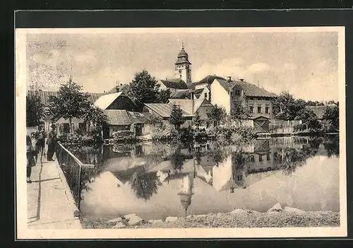 AK Pocátky, Ortspartie am Wasser