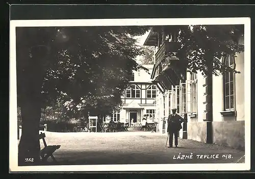 AK Lazne Teplice, Partie an einem Gasthaus