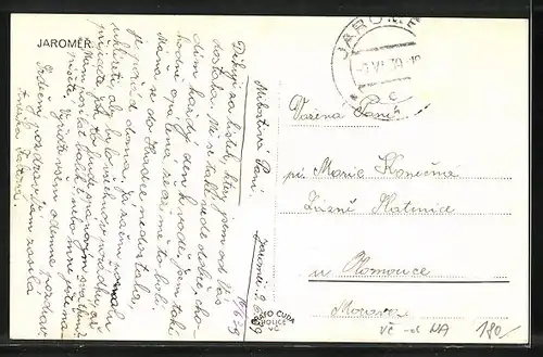 AK Josefstadt / Josefov / Jaromer, Denkmal durch Tor