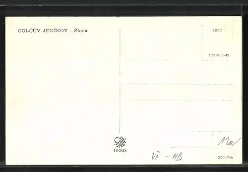 AK Golcuv Jenikov, Skola, Schulhaus