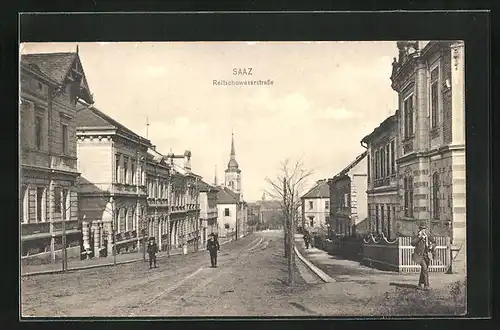 AK Saaz, Blick in die Reitschoweserstrasse