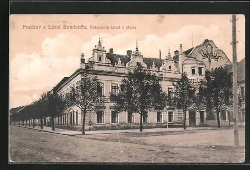 AK Bad Bochdanetsch / Lazne Bohdanec, Reselinove lazne z predu