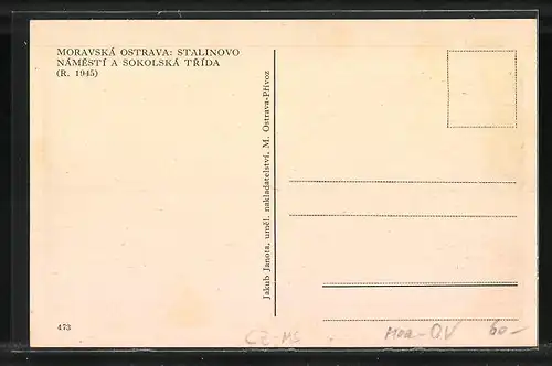 AK Moravska Ostrava: Stalinovo namesti a Sokolska trida