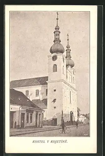 AK Kojetin, Kostel, Partie an der Kirche