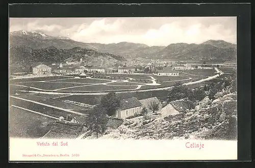 AK Cetinje / Cettigne, Veduta dal Sud