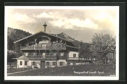 AK Landl-Tyrol, Partie am Gasthof Post