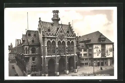 AK Erfurt, Rathaus und Stadtsparkasse