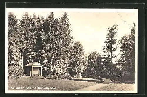 AK Aulendorf /Württ., Schlossgarten