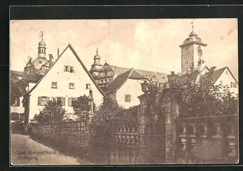 AK Bad Mergentheim, Pfarrgang, Kirche