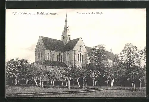 AK Riddagshausen, Klosterkirche von der Nordostseite