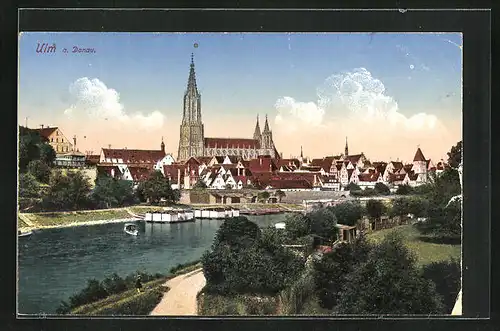 AK Ulm a. Donau, Blick auf das Münster