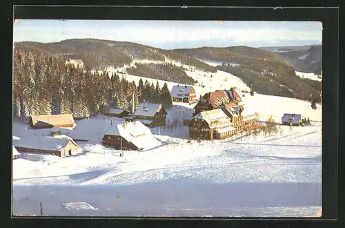 AK Feldberg i. Schwarzwald, Hotel Feldbergerhof mit Alpensicht im Winter