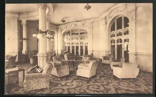 AK Nieuport-Bains, Le Grand Hotel, Grand salon