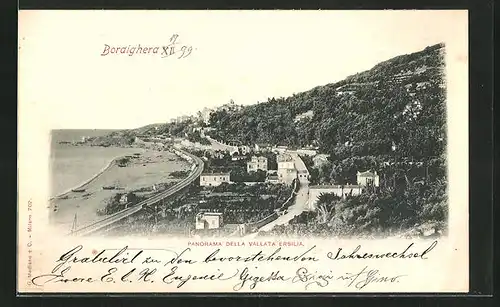 AK Bordighera, Panorama della Vallata ersilia