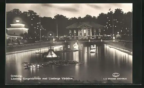 AK Göteborg, Liseberg, Spegeldammen med Lisebergs Värdshus