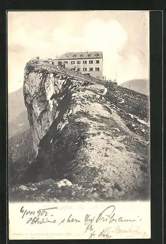 AK Schafberg, Schafbergspitze mit Hotel