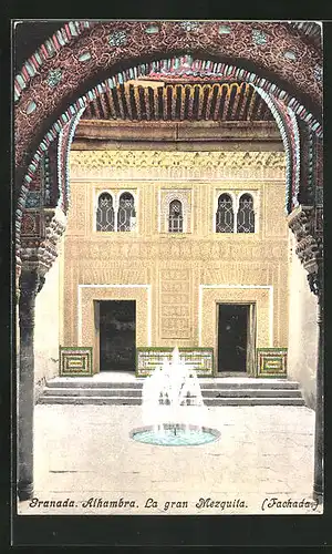 AK Granada, Alhambra, La gran Mezquita, Fachada