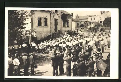 AK Velká Polom, Slezská Dedina 1945, platila majetkem a krvi za své a nase osvobozeni